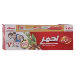 خمیر دندان گیاهی بدون فلوراید Red با مسواک رایگان وزن 200 گرم