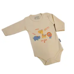 زیر دکمه آستین بلند طرح باغ وحش