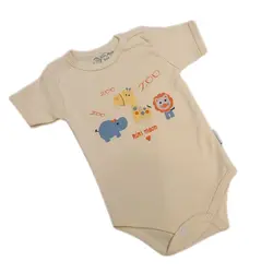 زیر دکمه آستین کوتاه طرح باغ وحش