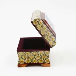 جعبه چوب و خاتم تخمه دار طرح 2