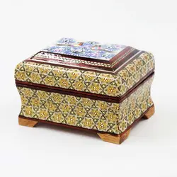 جعبه چوب و خاتم تخمه دار طرح 2