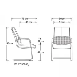 ‌صندلی کنفرانسی مدل 640 دنا