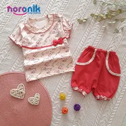 تیشرت و شلوارک دخترانه نوزادی تا 1 سال پردیس گلسرخیتیشرت و شلوارک دخترانه