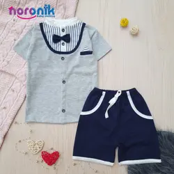 تیشرت و شورت پسرانه پاپیون طوسی پردیستیشرت شورت پسرانه پاپیون طوسی