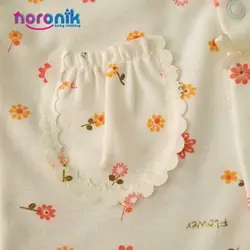 مانتو و شلوار نوزادی دخترانه طرح نباتی پردیس تا 18 ماهست بلوز و شلوار جلو دکمه دار دخترانه