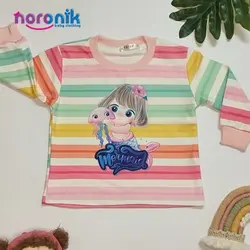 بلوز تک دخترانه طرح پری دریایی 1 تا 7 سالبلوز تک دخترانه طرح پری دریایی