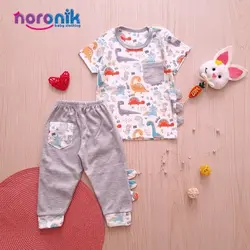 تیشرت و شلوار پسرانه تیرکس نوزادی تا 2سال پردیستیشرت و شلوار پسرانه طرح تیرکس