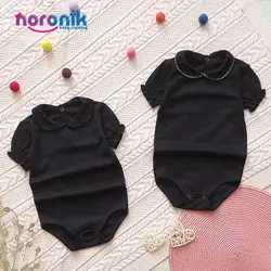 زیردکمه دخترانه مشکی یقه ب نوزادی تا 2 سالزیردکمه دخترانه مشکی یقه ب ب
