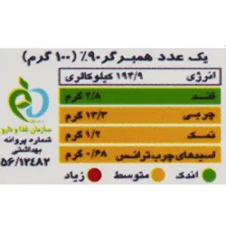 202 همبرگر %90 گوشت 400 گرم
