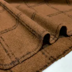 موهر پشمی چهار خونه مشکی قهوه ای