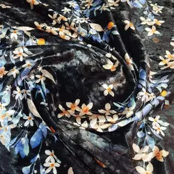 مخمل سرمه ای  سیر برگ آجری 39540