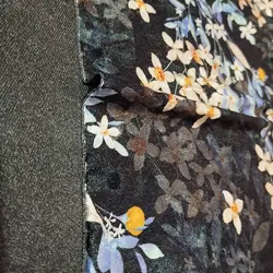 مخمل سرمه ای  سیر برگ آجری 39540