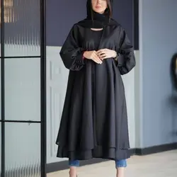 کرپ حریر لاکچری مشکی 49/8