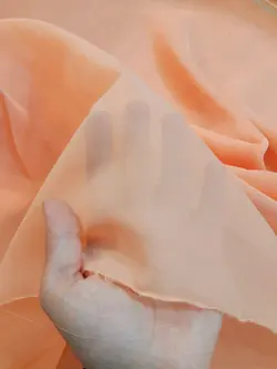 پرده حریر گلبهی