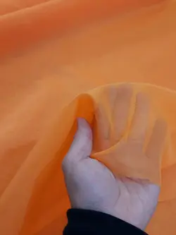 پرده حریر نارنجی