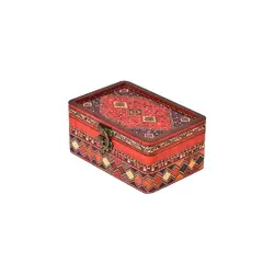 صندوقچه دکوپاژ کوچک مستطيل15*10*7-گلیم - خانه ماهد