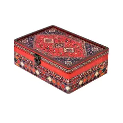 صندوقچه دکوپاژ بزرگ مستطيل-گلیم - خانه ماهد