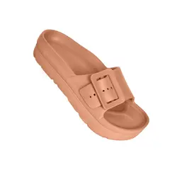 دمپایی زنانه بلوط طرح تک سگک - رنگ هلوئی