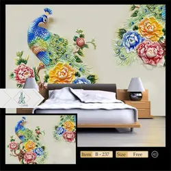 پوستر دیواری سه بعدی طرح گل B-237