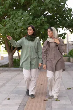مانتو ترلان سبز یشمی