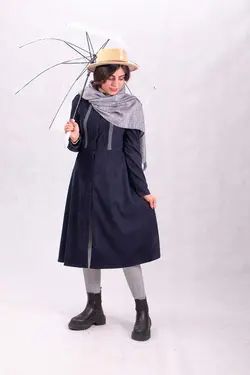مانتو چکاوک سورمه ای