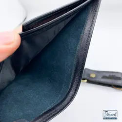 ست کیف پولی کوتاه و جاکلیدی چرم با دو رنگ شیک، هدیه ای ارزشمند با کیفیت دوخت برتر