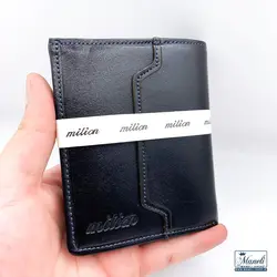 ست کیف پولی کوتاه و جاکلیدی چرم با دو رنگ شیک، هدیه ای ارزشمند با کیفیت دوخت برتر