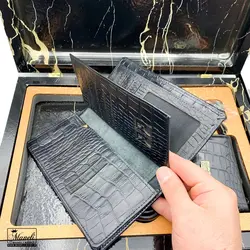 ست هدیه ای لوکس چرمی مردانه – کیف ، جاکارتی، کمربند + فندک