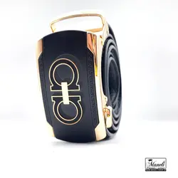 کمربند ریلی چرم مشکی سالواتوره فراگامو