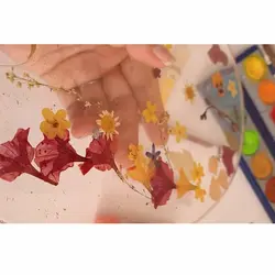 پالت رزيني زمینه شفاف - طرح گل