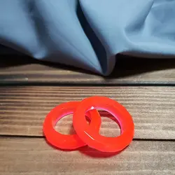 حلقه رزینی طرح دار صورتی فسفری