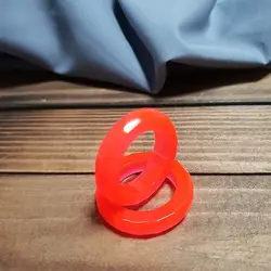 حلقه رزینی طرح دار صورتی فسفری