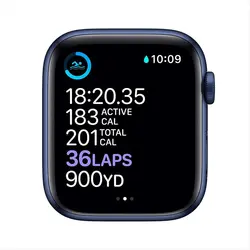 ساعت هوشمند اپل واچ سری 6 مدل 44mm Aluminum Case with Sport silicone Band