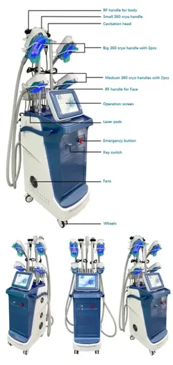 دستگاه لاغری کرایو لیپو لیزر360 درجه