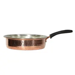 ماهیتابه مسی تک دسته پلاستیکی |سایز3|