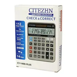 ماشین حساب سیتیژن مدل CT-140D-PLUS (تکی و عمده) - فروشگاه اینترنتی با زنده رود