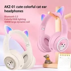 خرید و قیمت هدفون بی سیم طرح گربه مدل AKZ-01 - فروشگاه اینترنتی با زنده رود