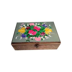 جعبه چوبی پذیرایی تیج سان مدل Flowers