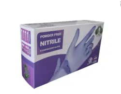 دستکش نیتریل آبی ای وان گلاب مالزی 100 عددی
