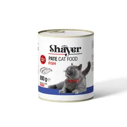 کنسرو گربه شایر طعم ماهی 800 گرمی shayer