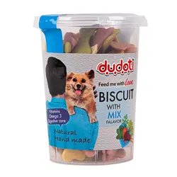 تشویقی بیسکوییتی سگ دودوتی dudoti طعم میکس 350 گرمی