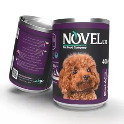 کنسرو سگ نوول novel با طعم گوشت 400 گرمی