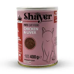 کنسرو گربه بالغ باطعم مرغ وجگر شایر