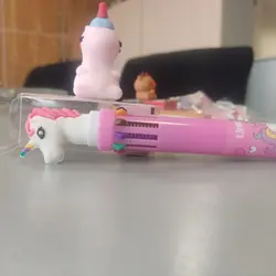 ست فانتزی خودکار 10 رنگ و مدادتراش یونیکورن