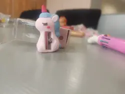 ست فانتزی خودکار 10 رنگ و مدادتراش یونیکورن