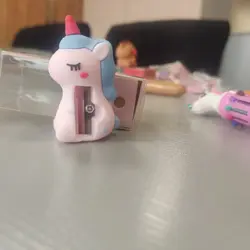 ست فانتزی خودکار 10 رنگ و مدادتراش یونیکورن