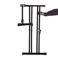 پایه ضربدری دوطبقه سناتور نقره ای ( کیبورد . دیجی . لب تاب . میکسر )  SENATOR STAND DJ