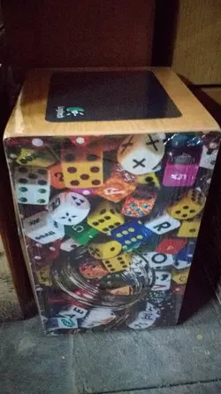 کاخن پژواکوب طرح دار قابل کوک با کاور ابردار cajon