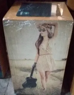 کاخن پژواکوب طرح دار قابل کوک با کاور ابردار cajon