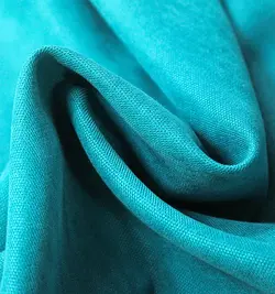 پرده پانچی کتان فیروزه ای تیره 74